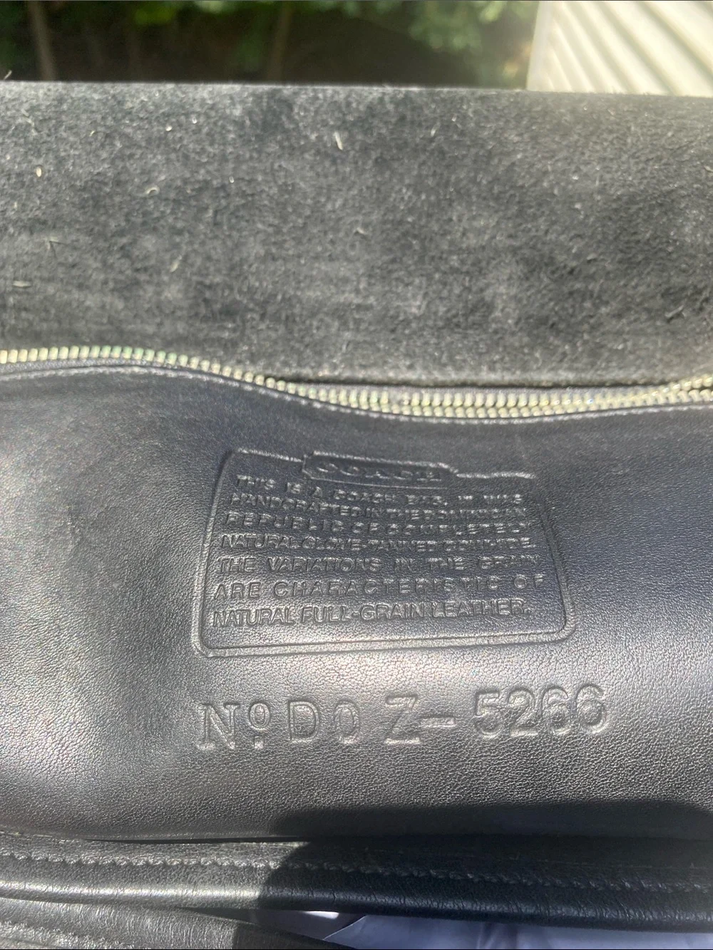 Coach Vintage Black Leather Briefcase with Gold-Tone Hardware